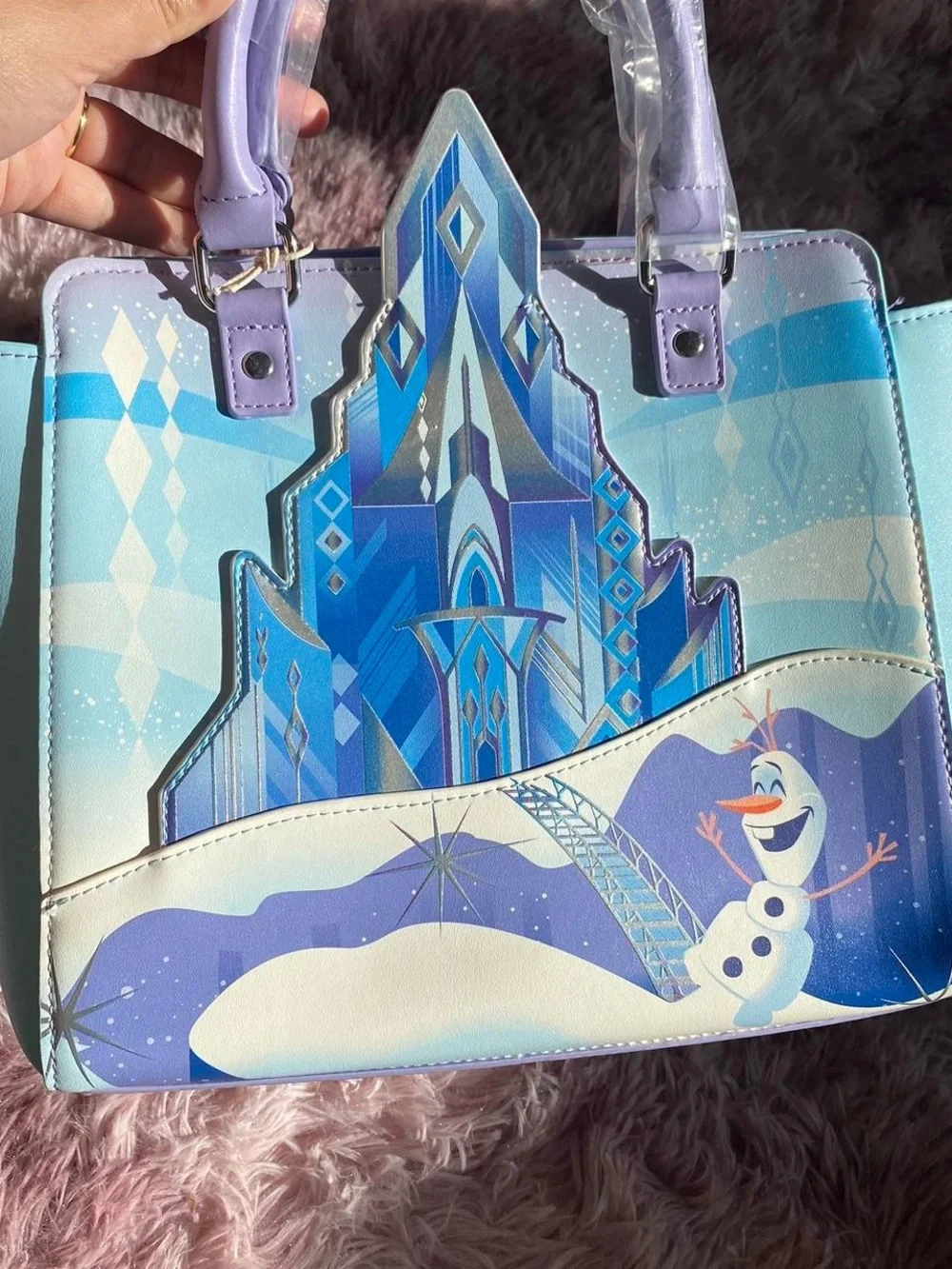 Loungefly Disney Frozen Princess Elsa Ice Castle Crossbody Bag NWT